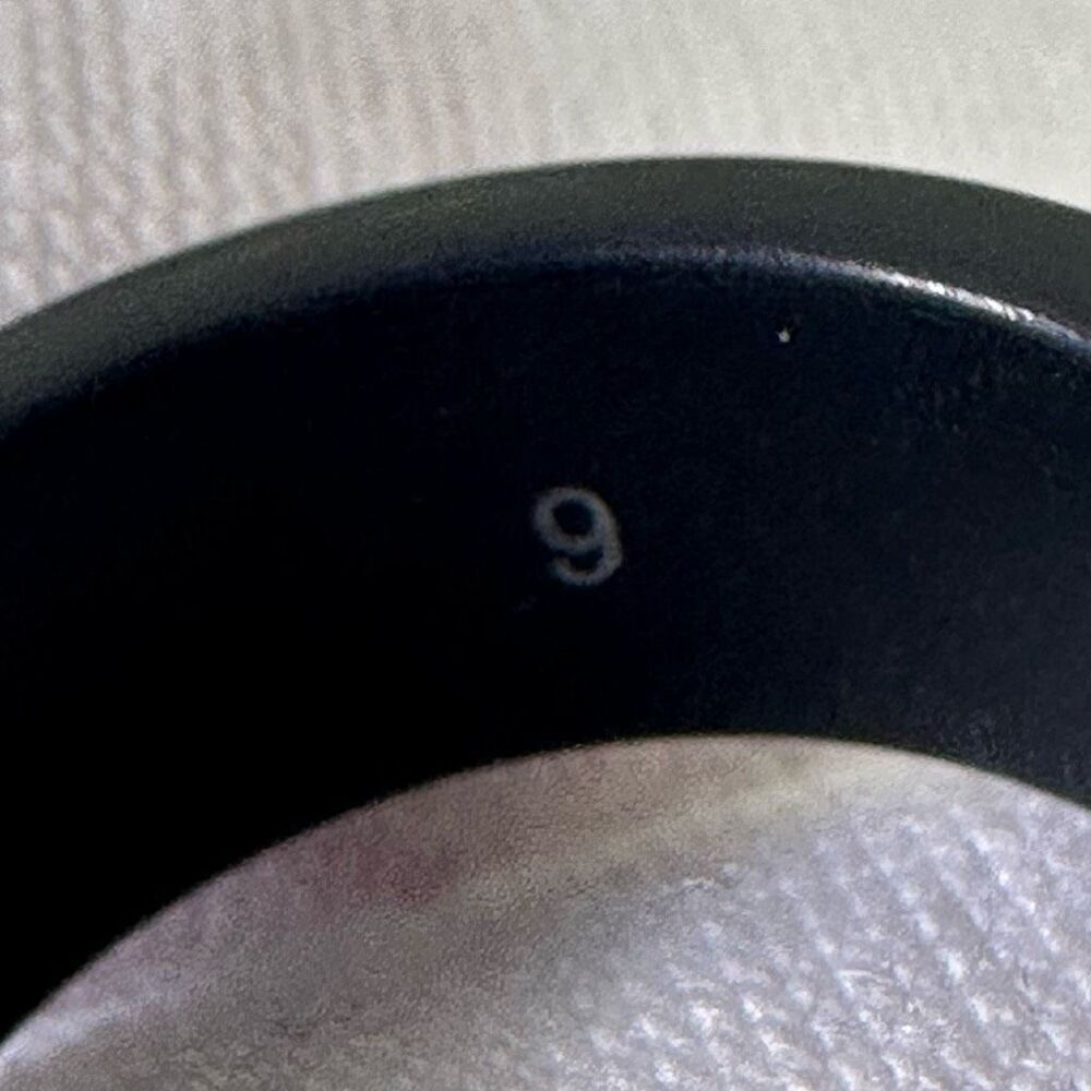 Gucci Icon GG Black Synthetic Corundum‎ Ring Size 5 - Picture 6 of 10